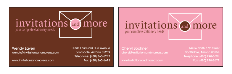 Invitations and More Business Cards